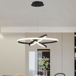 Moderne kroonluchter dimbare 3-rings hanglamp