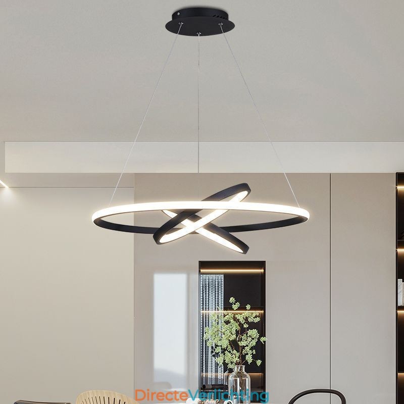 Moderne kroonluchter dimbare 3-rings hanglamp