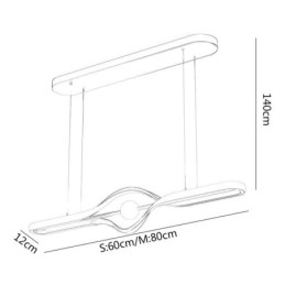 Moderne lineaire hanglamp met lange strip