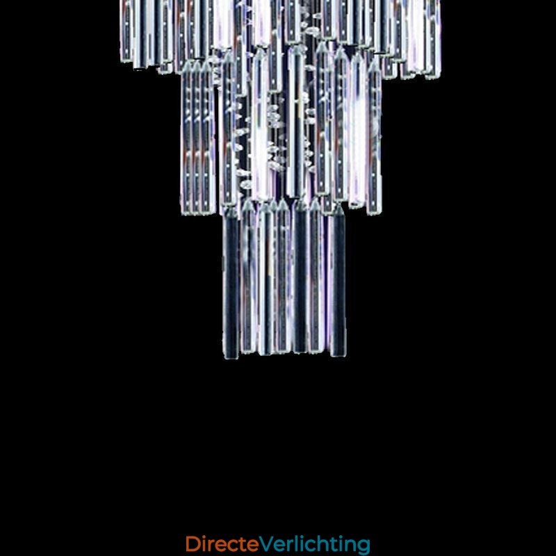 Moderne vierkante kristallen kroonluchter, eigentijdse elegante plafondlamp, duplex trap