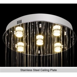 Kristallen kroonluchter eigentijds elegant plafondlamp armatuur duplex trap
