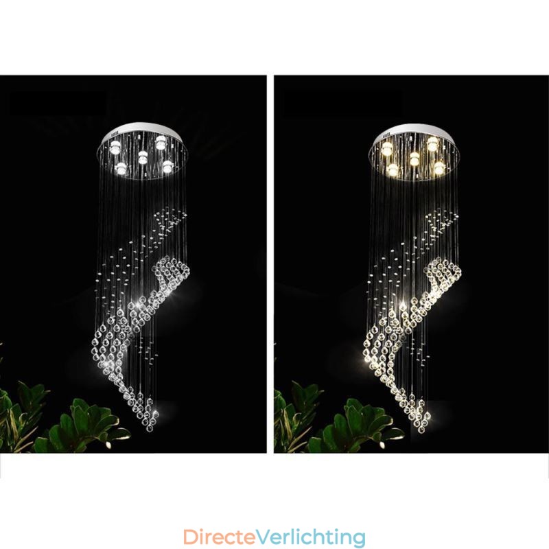 Elegante kristallen kroonluchter regendruppel plafondlampen hal