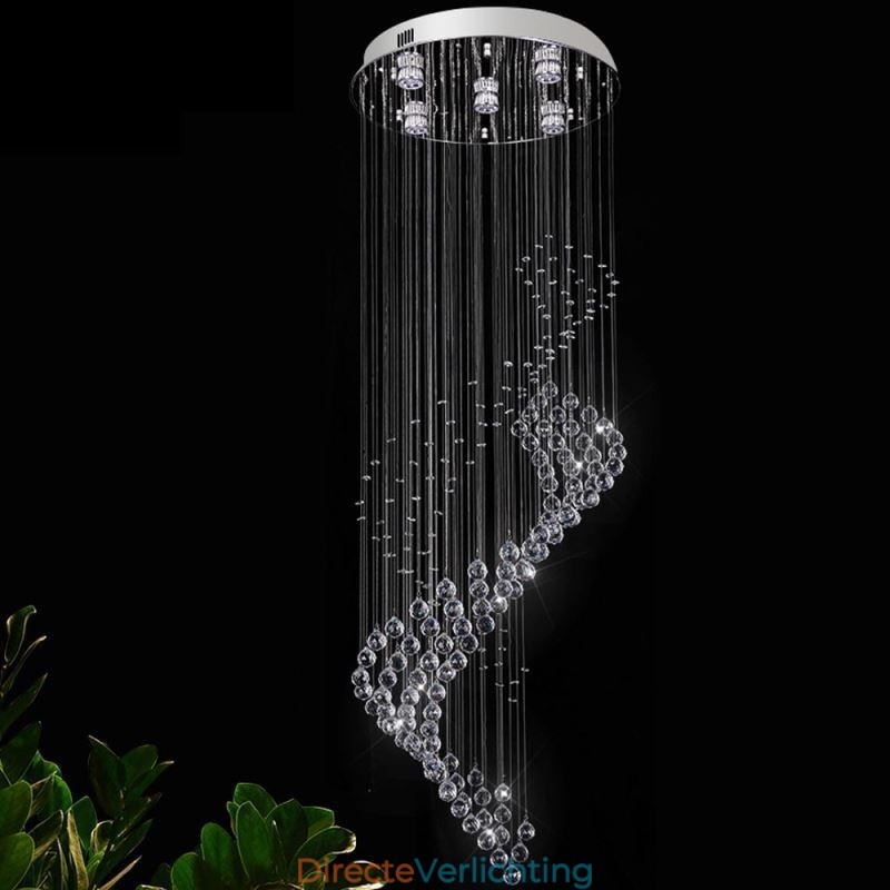 Elegante kristallen kroonluchter regendruppel plafondlampen hal