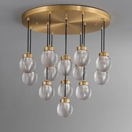Amerikaanse Cluster Hanglamp Licht Luxe Glazen Bol Plafondlamp