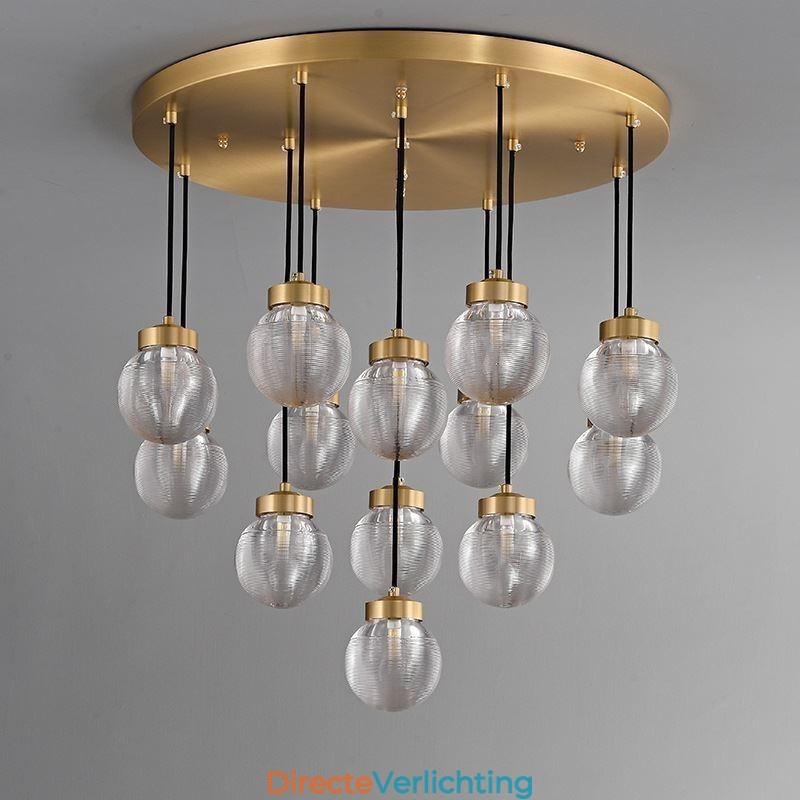 Amerikaanse Cluster Hanglamp Licht Luxe Glazen Bol Plafondlamp