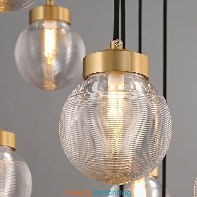 Amerikaanse Cluster Hanglamp Licht Luxe Glazen Bol Plafondlamp