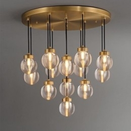 Amerikaanse Cluster Hanglamp Licht Luxe Glazen Bol Plafondlamp