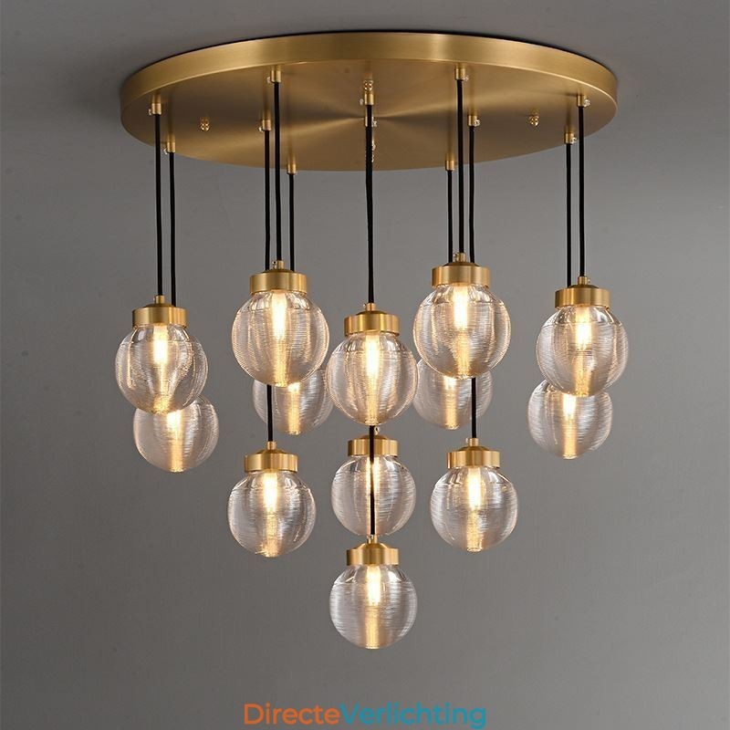 Amerikaanse Cluster Hanglamp Licht Luxe Glazen Bol Plafondlamp