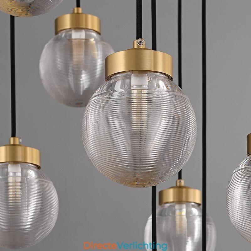Amerikaanse Cluster Hanglamp Licht Luxe Glazen Bol Plafondlamp