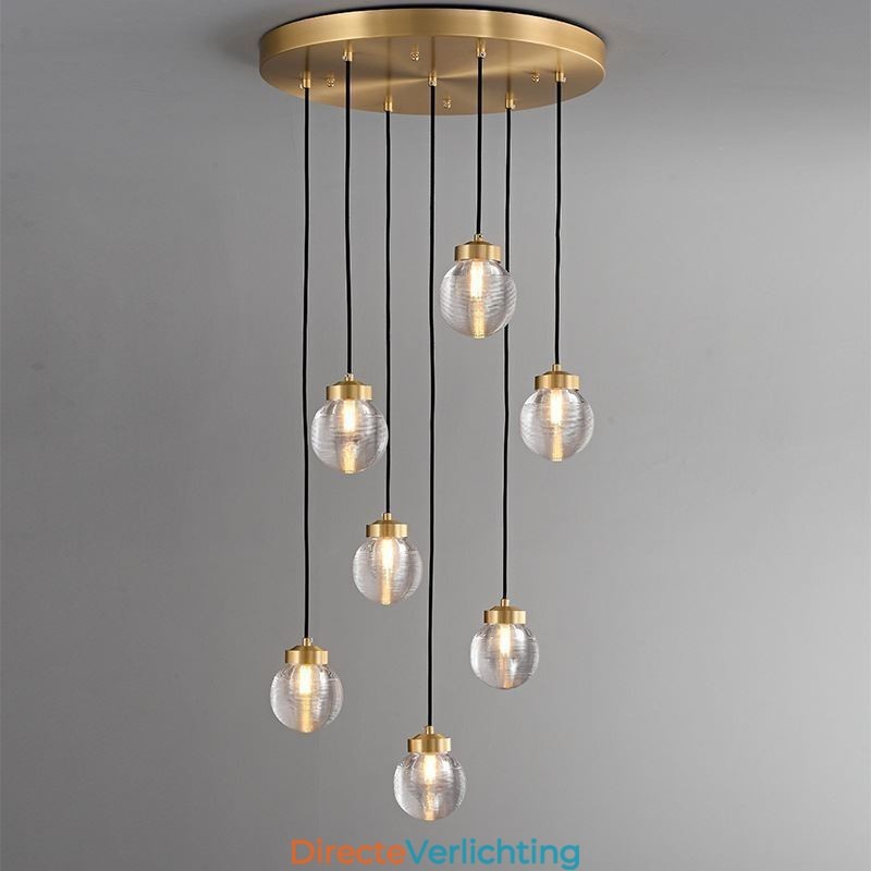 Amerikaanse Cluster Hanglamp Licht Luxe Glazen Bol Plafondlamp
