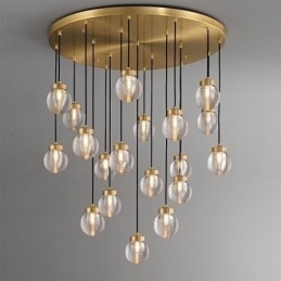 Amerikaanse Cluster Hanglamp Licht Luxe Glazen Bol Plafondlamp