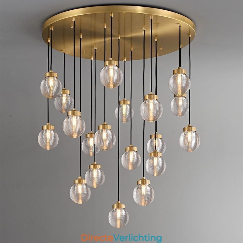 Amerikaanse Cluster Hanglamp Licht Luxe Glazen Bol Plafondlamp