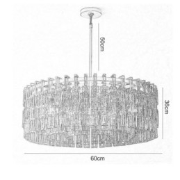 Amerikaanse plafondlamp luxe kristallen hanglamp 60cm