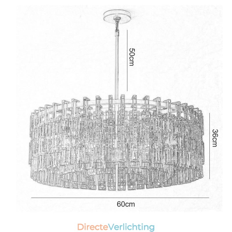 Amerikaanse plafondlamp luxe kristallen hanglamp 60cm