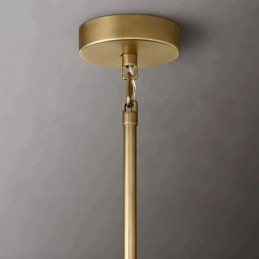 Amerikaanse hanglamp glazen plafondlamp amber transparant 90cm 14 lampen