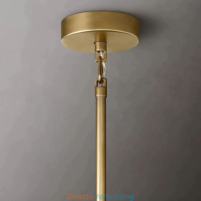 Amerikaanse hanglamp glazen plafondlamp amber transparant 90cm 14 lampen