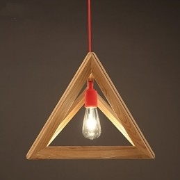 Nordic Wood Chandelier Cafe Kleding Creatieve Retro Decoratieve Eiken Kroonluchter