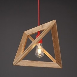 Nordic Wood Chandelier Cafe Kleding Creatieve Retro Decoratieve Eiken Kroonluchter