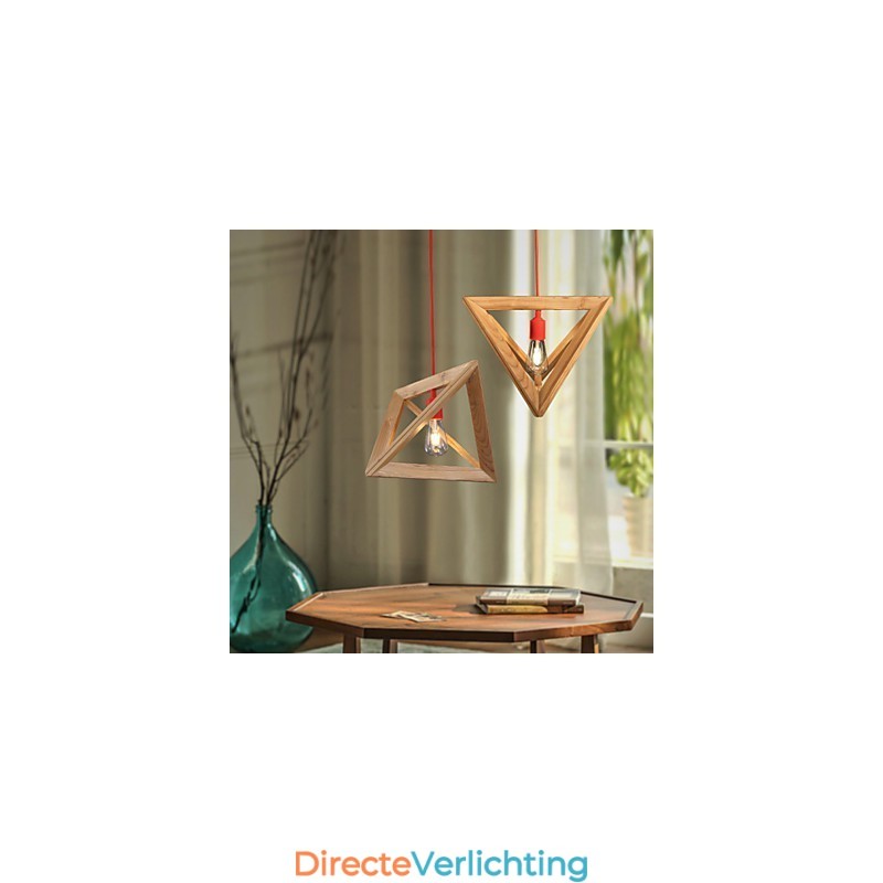 Nordic Wood Chandelier Cafe Kleding Creatieve Retro Decoratieve Eiken Kroonluchter