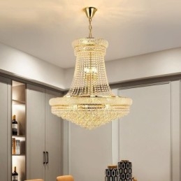 Kristallen hanglamp moderne duplex decoratieve plafondlamp