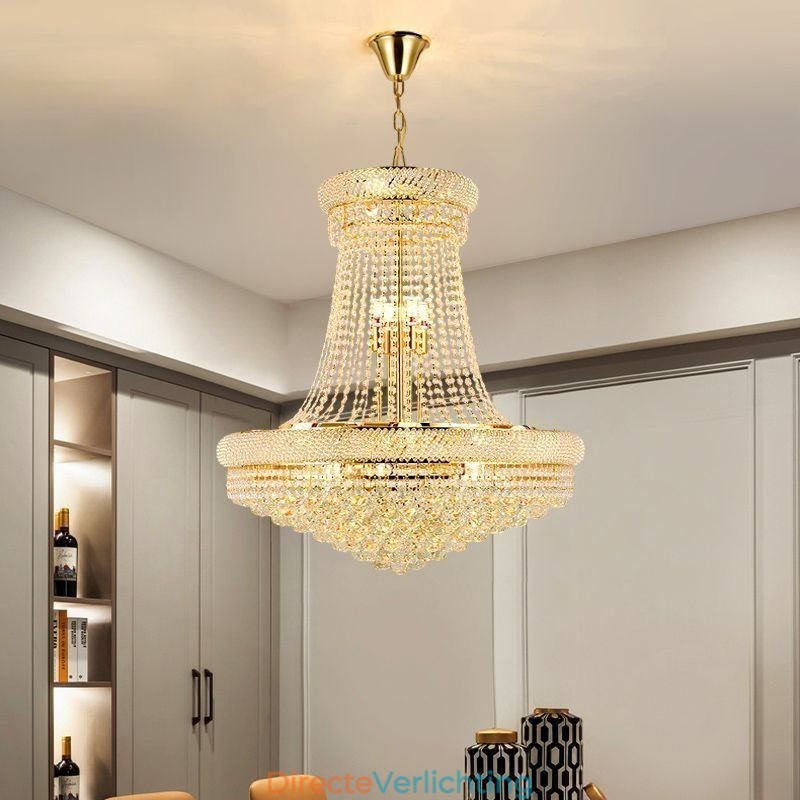 Kristallen hanglamp moderne duplex decoratieve plafondlamp