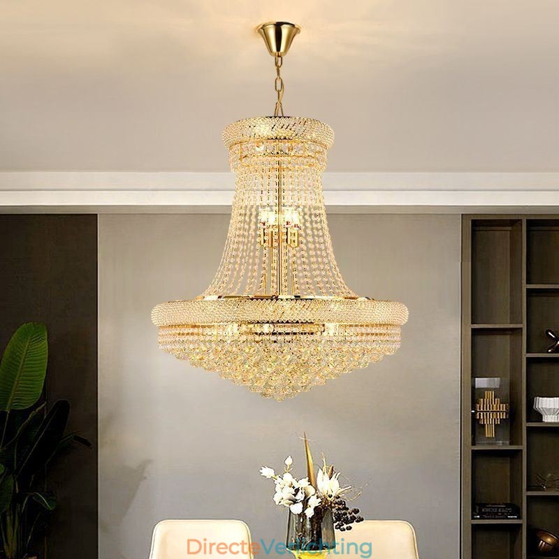Kristallen hanglamp moderne duplex decoratieve plafondlamp