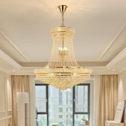 Kristallen hanglamp moderne duplex decoratieve plafondlamp