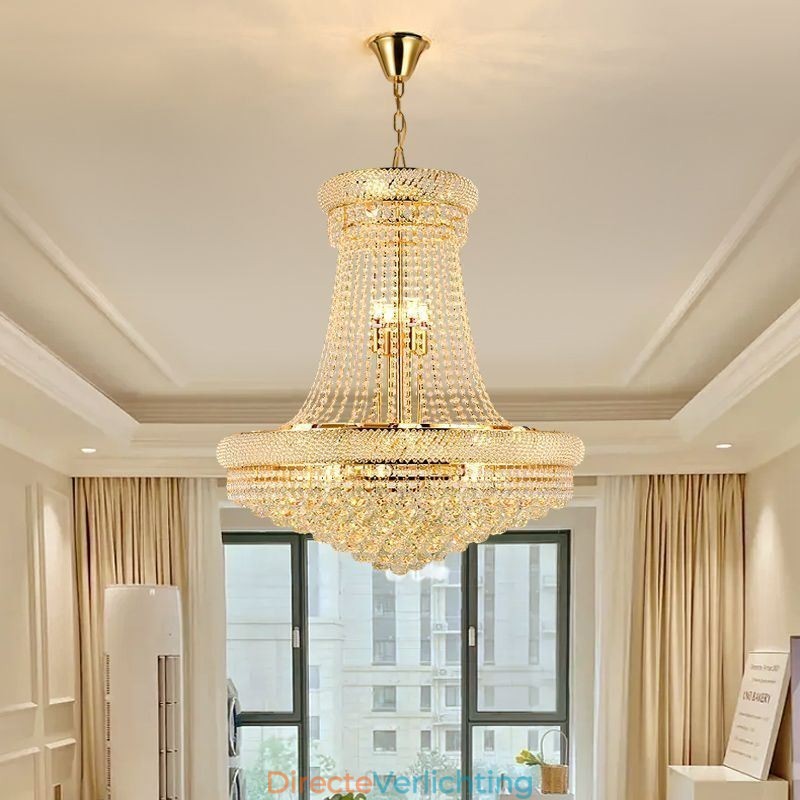 Kristallen hanglamp moderne duplex decoratieve plafondlamp