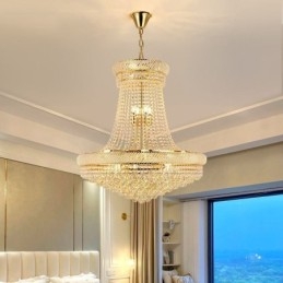 Kristallen hanglamp moderne duplex decoratieve plafondlamp