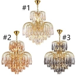 Kristallen hanglamp, eigentijdse duplex decoratieve plafondlamp