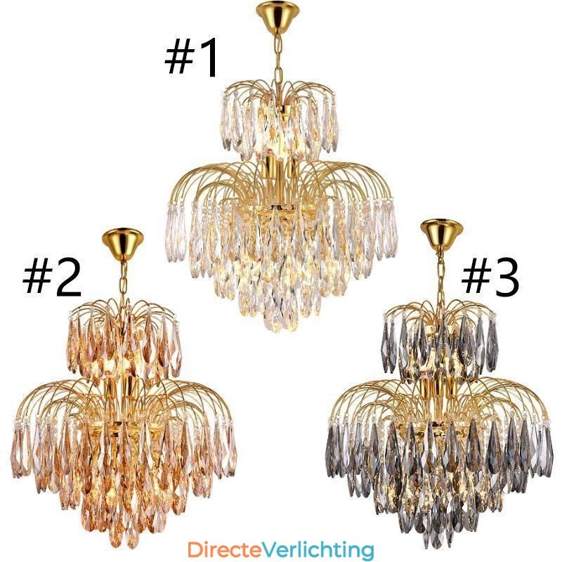 Kristallen hanglamp, eigentijdse duplex decoratieve plafondlamp