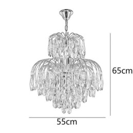 Kristallen hanglamp, eigentijdse duplex decoratieve plafondlamp