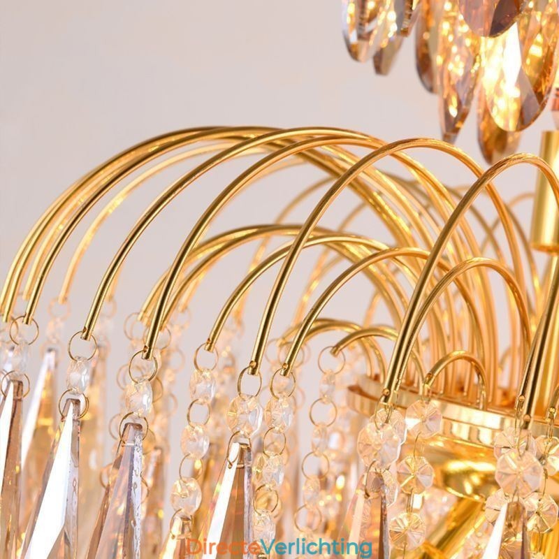 Kristallen hanglamp, eigentijdse duplex decoratieve plafondlamp