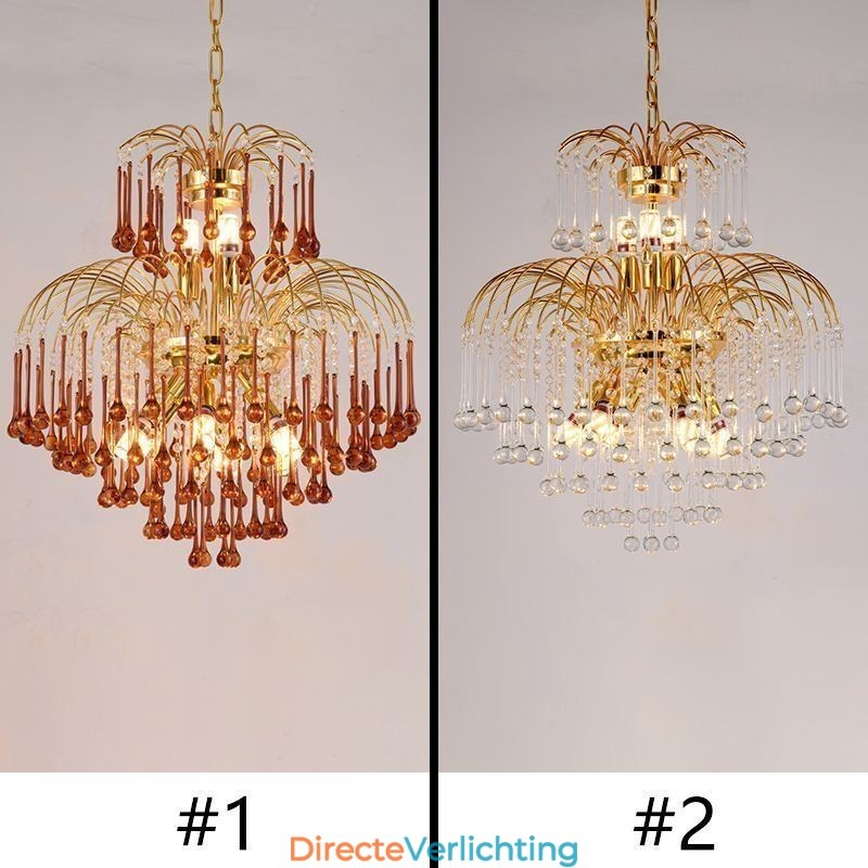 Kristallen hanglamp Elegante duplex decoratieve plafondlamp
