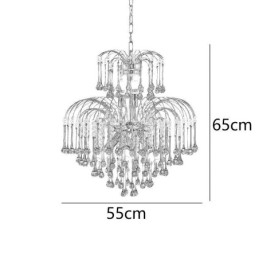 Kristallen hanglamp Elegante duplex decoratieve plafondlamp