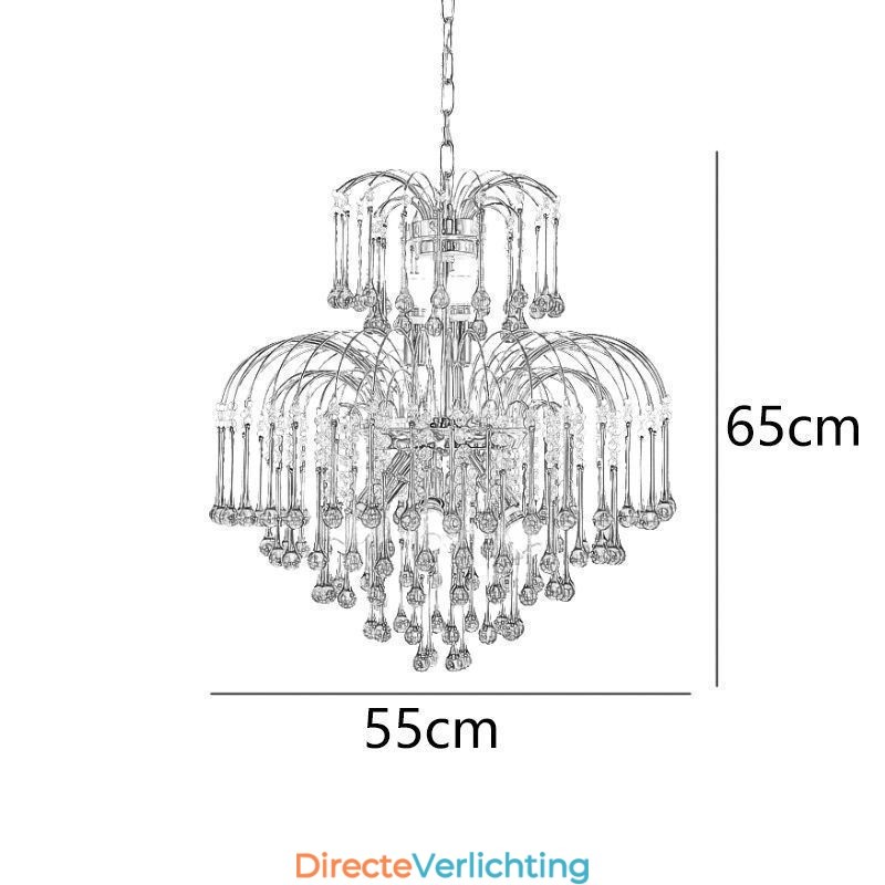 Kristallen hanglamp Elegante duplex decoratieve plafondlamp