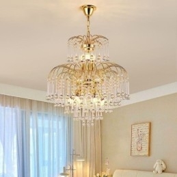 Kristallen hanglamp Elegante duplex decoratieve plafondlamp