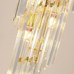 Taps toelopende kristallen hanglamp Luxe duplex decoratieve plafondlamp