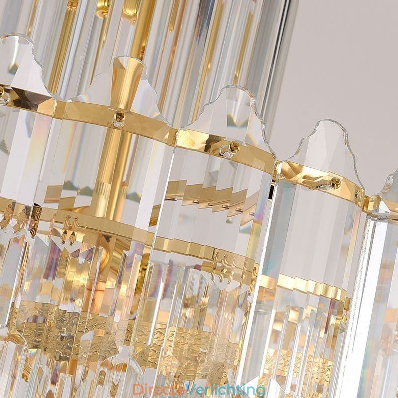Taps toelopende kristallen hanglamp Luxe duplex decoratieve plafondlamp