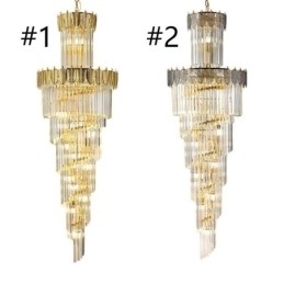 Taps toelopende kristallen hanglamp duplex decoratieve plafondlamp