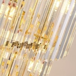 Taps toelopende kristallen hanglamp duplex decoratieve plafondlamp