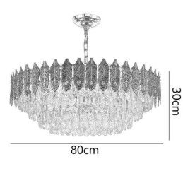 Gouden Veer Kristallen Hanglamp Duplex Decoratieve Plafondlamp