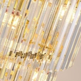 Kristallen hanglamp duplex taps toelopende decoratieve plafondlamp 70cm