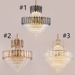 Taps toelopende kristallen hanglamp duplex decoratieve plafondlamp