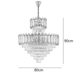 Taps toelopende kristallen hanglamp duplex decoratieve plafondlamp
