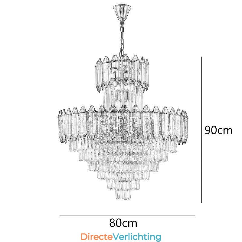Taps toelopende kristallen hanglamp duplex decoratieve plafondlamp