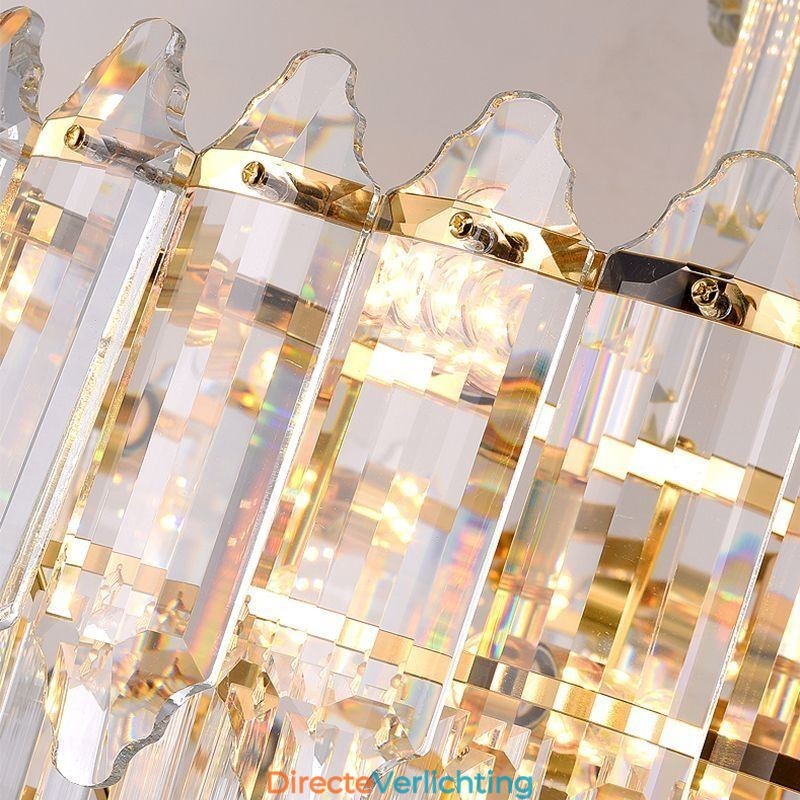 Taps toelopende kristallen hanglamp duplex decoratieve plafondlamp