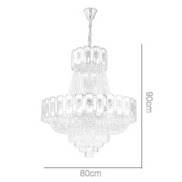 Gouden Kristallen Hanglamp Elegante Decoratieve Plafondlamp