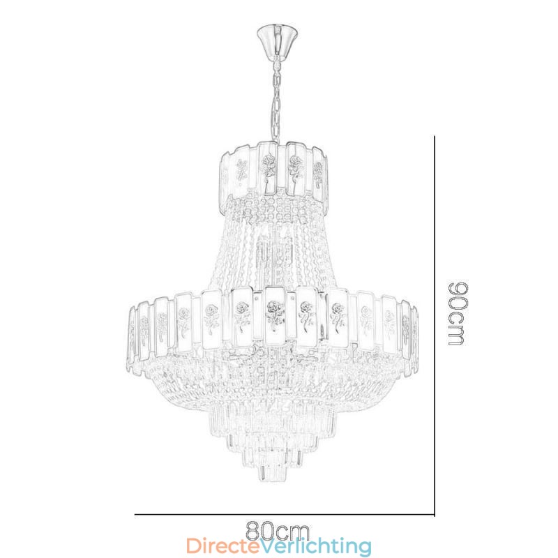Gouden Kristallen Hanglamp Elegante Decoratieve Plafondlamp