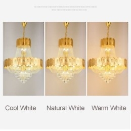 Gouden Kristallen Hanglamp Elegante Decoratieve Plafondlamp